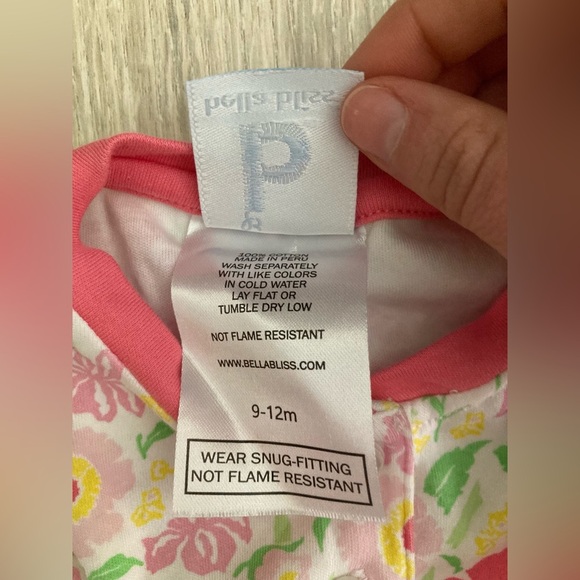 Bella Bliss Short Ruby Pima Jammies in Vintage Floral - Size 9-12 months - Picture 4 of 7